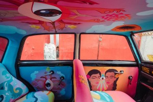 Are You Feel Bored With Your Old Taxi Interior, An Indian Based Art Company Makes It Stunning With Cool Colours
