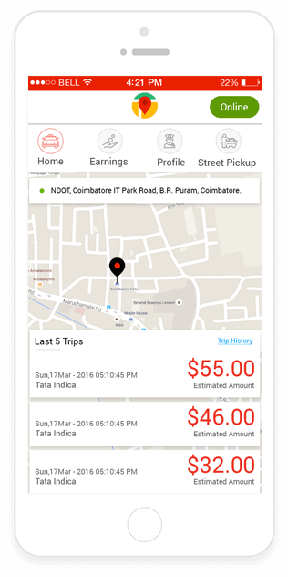 Taximobility driver application